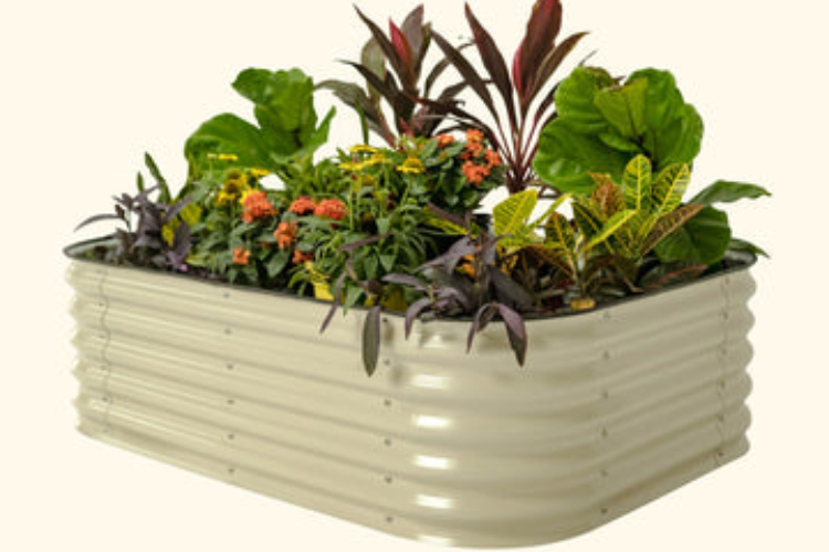 galvanized raised bed planter